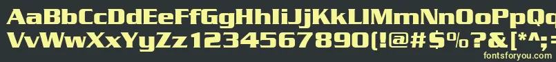 Serpentinedeebol Font – Yellow Fonts on Black Background