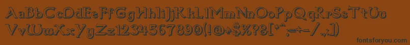 Dumbledor1Shadow Font – Black Fonts on Brown Background