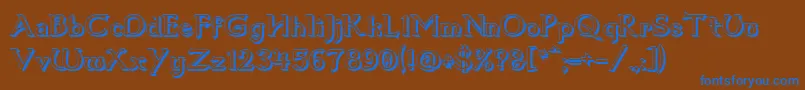 Dumbledor1Shadow Font – Blue Fonts on Brown Background
