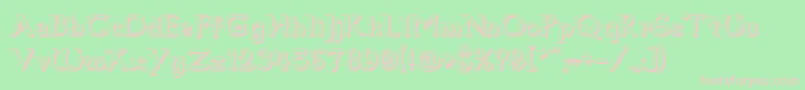 Dumbledor1Shadow-Schriftart – Rosa Schriften auf grünem Hintergrund