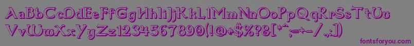 Dumbledor1Shadow Font – Purple Fonts on Gray Background