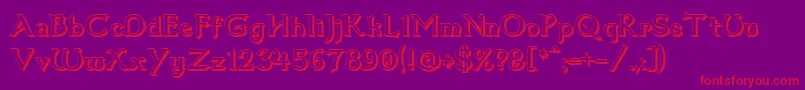 Dumbledor1Shadow Font – Red Fonts on Purple Background