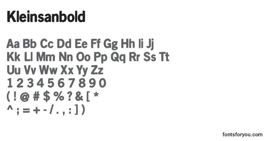 Kleinsanboldフォント–アルファベット、数字、特殊文字