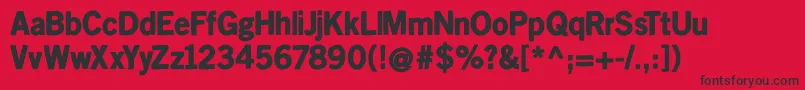 Kleinsanbold Font – Black Fonts on Red Background