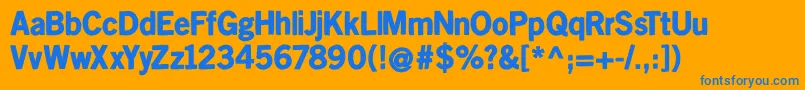 Kleinsanbold Font – Blue Fonts on Orange Background
