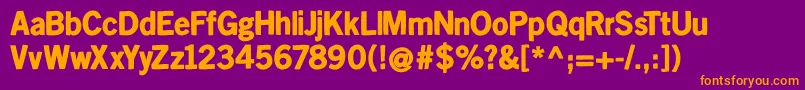 Kleinsanbold Font – Orange Fonts on Purple Background