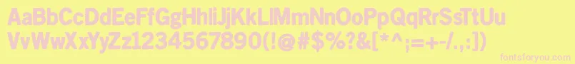Kleinsanbold Font – Pink Fonts on Yellow Background