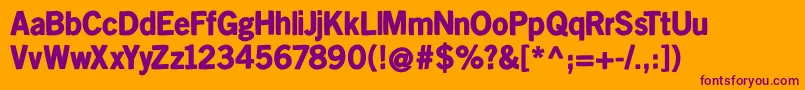 Kleinsanbold Font – Purple Fonts on Orange Background