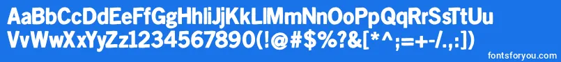 Kleinsanbold Font – White Fonts on Blue Background