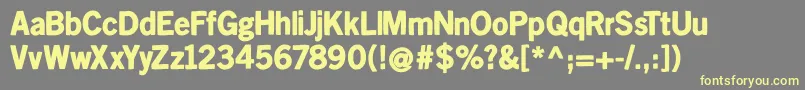 Kleinsanbold Font – Yellow Fonts on Gray Background