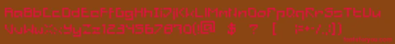 RetroRescued Font – Red Fonts on Brown Background