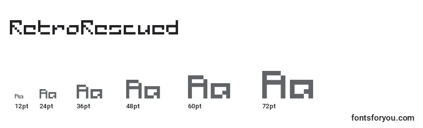 RetroRescued Font Sizes
