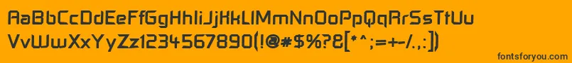 Contfu Font – Black Fonts on Orange Background
