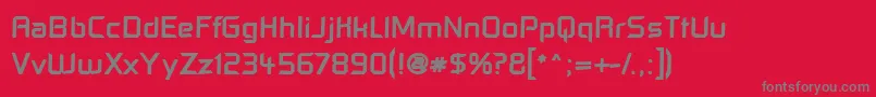 Contfu Font – Gray Fonts on Red Background