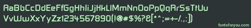 フォントContfu – 黒い背景に緑の文字