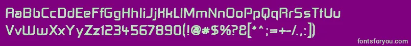 Contfu Font – Green Fonts on Purple Background