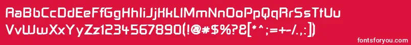 フォントContfu – 赤い背景に白い文字