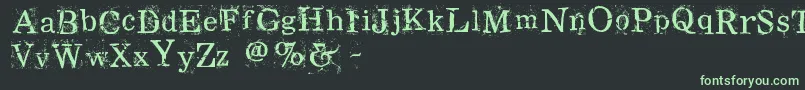 フォントRamrod – 黒い背景に緑の文字