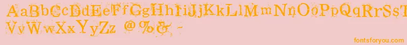 Ramrod Font – Orange Fonts on Pink Background