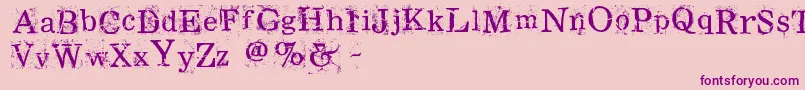 Ramrod Font – Purple Fonts on Pink Background