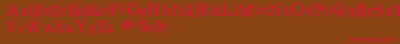 Ramrod Font – Red Fonts on Brown Background