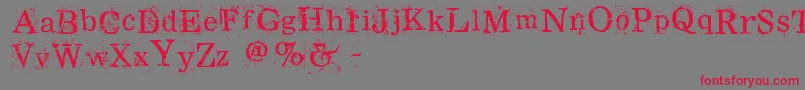 Ramrod Font – Red Fonts on Gray Background