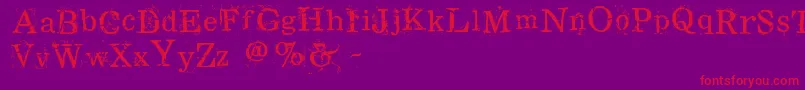 Ramrod Font – Red Fonts on Purple Background