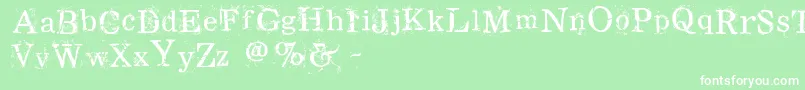Ramrod Font – White Fonts on Green Background