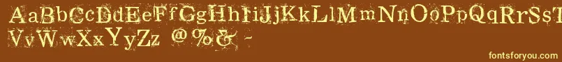 Ramrod Font – Yellow Fonts on Brown Background