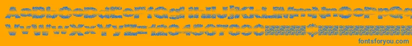 Fadevetica Font – Blue Fonts on Orange Background