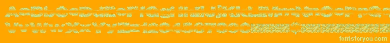 Шрифт Fadevetica – зелёные шрифты на оранжевом фоне