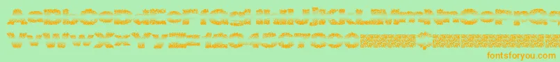 Fadevetica Font – Orange Fonts on Green Background