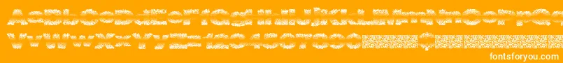 Шрифт Fadevetica – белые шрифты на оранжевом фоне