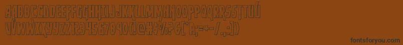Czcionka Yankeeclipperout – czarne czcionki na brązowym tle