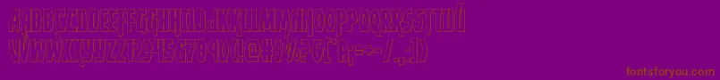 Yankeeclipperout Font – Brown Fonts on Purple Background