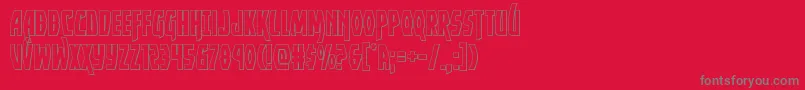 Yankeeclipperout Font – Gray Fonts on Red Background