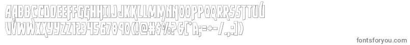 Yankeeclipperout-fontti – harmaat kirjasimet valkoisella taustalla
