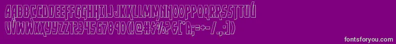 Yankeeclipperout Font – Green Fonts on Purple Background