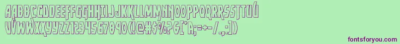 Yankeeclipperout Font – Purple Fonts on Green Background