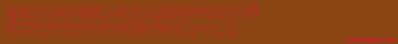 Yankeeclipperout Font – Red Fonts on Brown Background