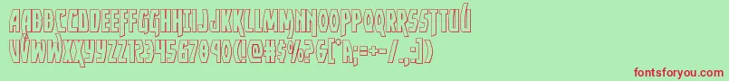 Yankeeclipperout Font – Red Fonts on Green Background