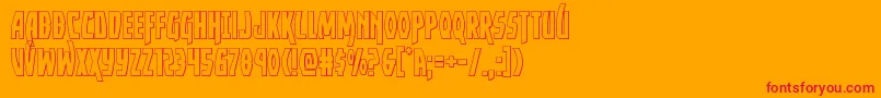 Yankeeclipperout Font – Red Fonts on Orange Background