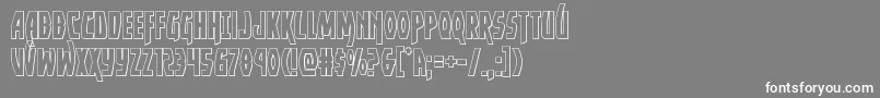 Yankeeclipperout Font – White Fonts on Gray Background