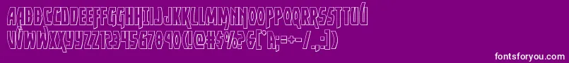 Yankeeclipperout Font – White Fonts on Purple Background