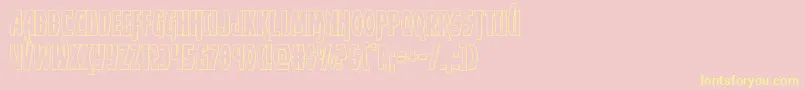 Yankeeclipperout Font – Yellow Fonts on Pink Background