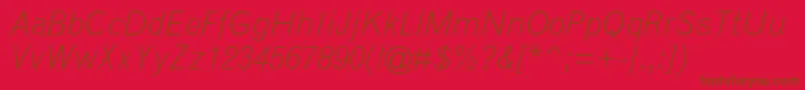 Lisätietoja GrotesquemtstdLightitalic-fontista GrotesquemtstdLightitalic-fontti – ruskeat fontit punaisella taustalla