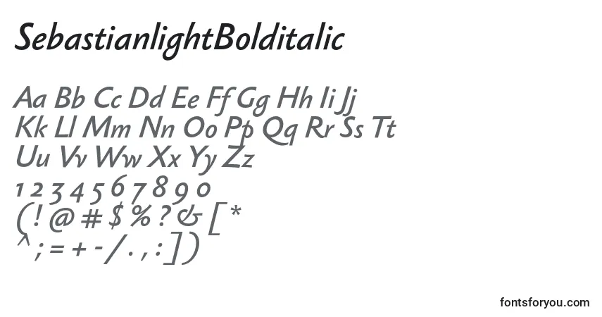 SebastianlightBolditalic Font – alphabet, numbers, special characters