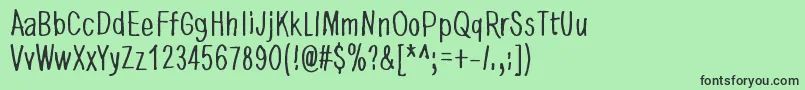DancingInTheDark Font – Black Fonts on Green Background