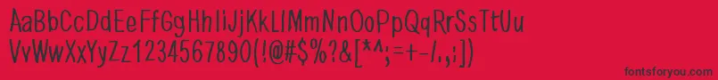 DancingInTheDark Font – Black Fonts on Red Background