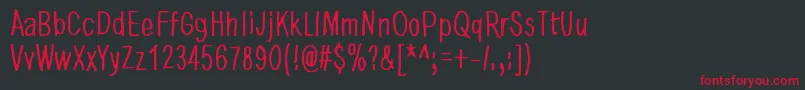 DancingInTheDark Font – Red Fonts on Black Background